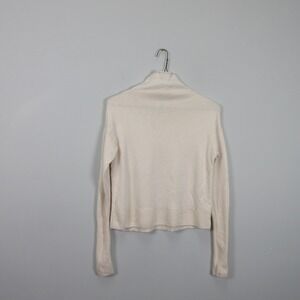 Aritzia Wilfred Cyprie Sweater Cream Wool Turtleneck Size Small 100% Merino Wool